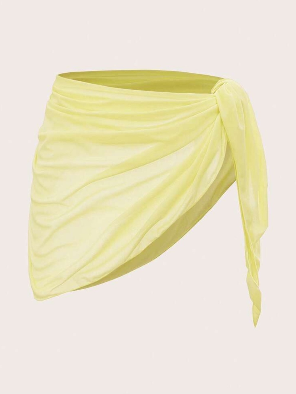 Light Yellow Beach Swimsuit Sarong